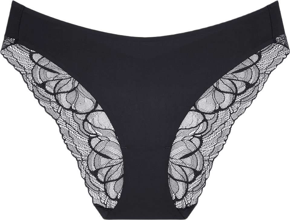 Body Make-Up Illusion Lace Highleg Tai, från Triumph, i färgen Black.
