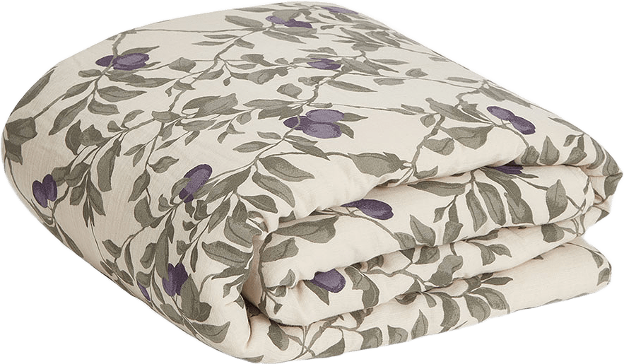 Muslin Vadderad filt 100x140 cm, från Garbo&Friends, i färgen Plum.