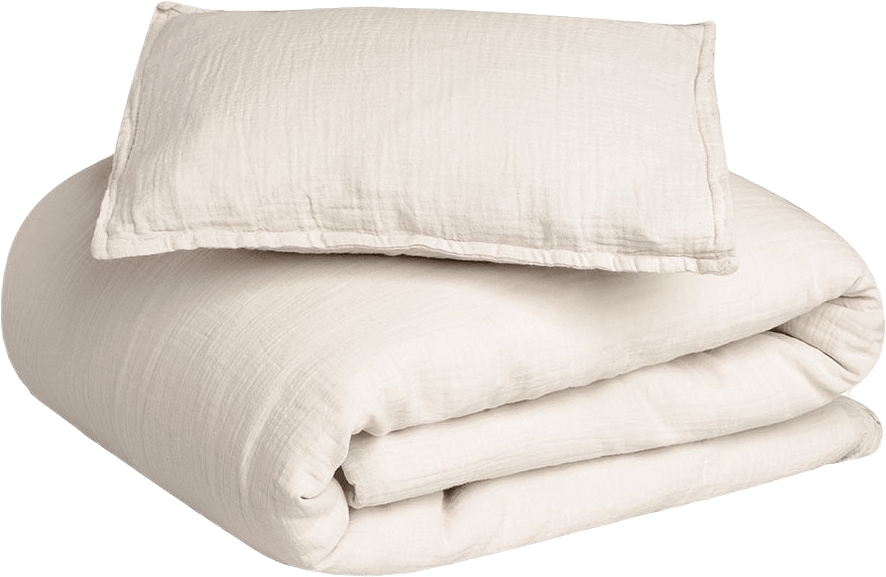 Muslin Bäddset Junior 100x130 cm, från Garbo&Friends, i färgen Eggshell.