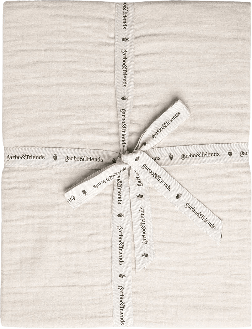 Muslin Dra-På-Lakan 180x200 cm, från Garbo&Friends, i färgen Eggshell.