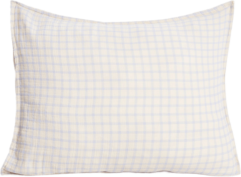 Muslin Örngott 50x60 cm, från Garbo&Friends, i färgen Gingham Sky Blue.