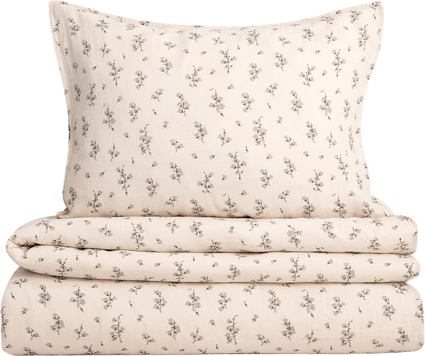 Muslin Bäddset 150x210 cm, från Garbo&Friends, i färgen Bluebell.