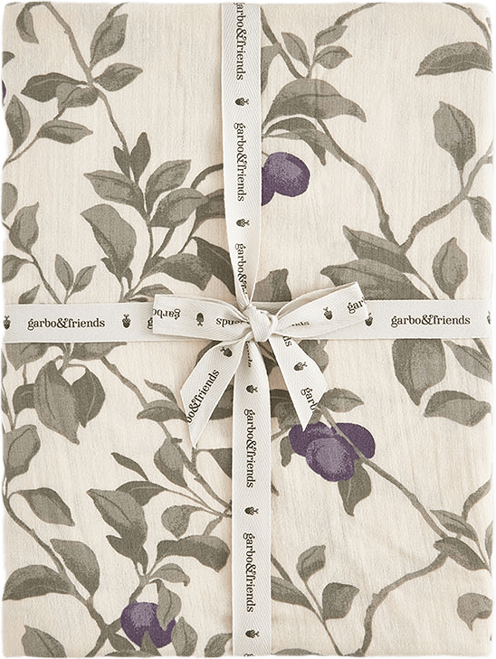 Muslin Dra-På-Lakan 180x200 cm, från Garbo&Friends, i färgen Plum.