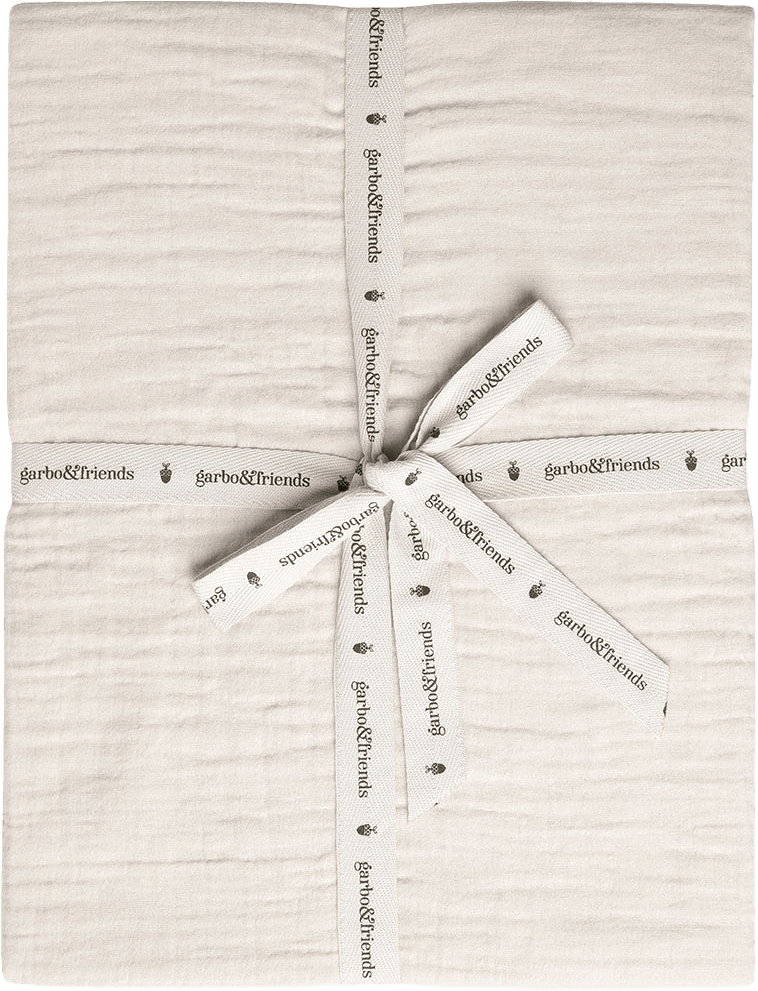 Muslin Dra-På-Lakan 90x200 cm, från Garbo&Friends, i färgen Eggshell.