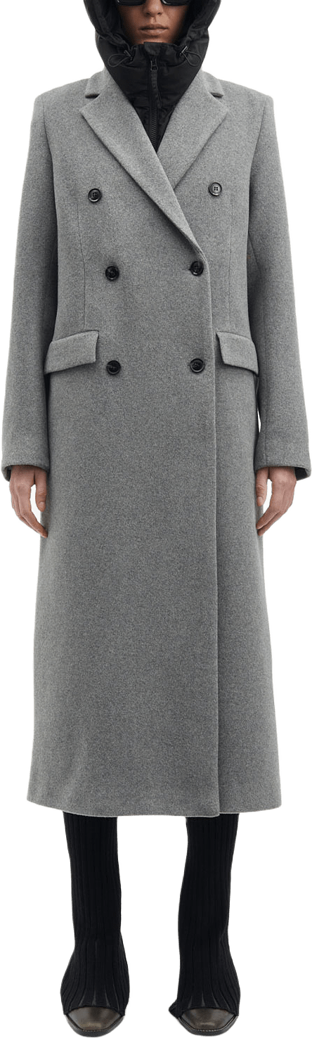 Falcon coat 11104, från SAMSOE SAMSOE, i färgen Grey Mel.