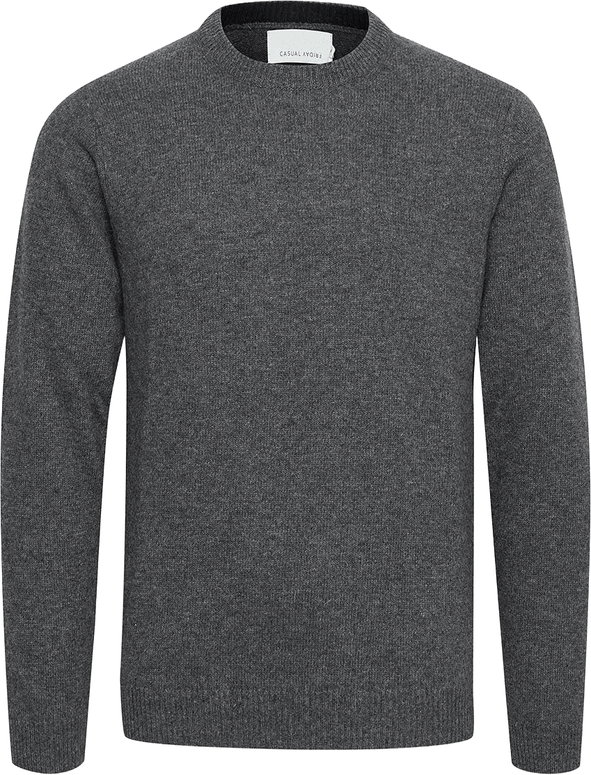 Cfkarl Lambswool Crew Neck Pullover, från Casual Friday, i färgen Pewter Mix.