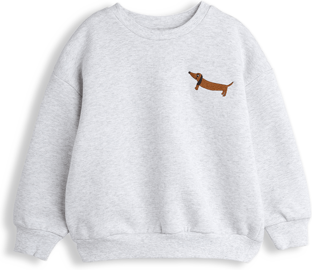 Dog Broderad Sweatshirt