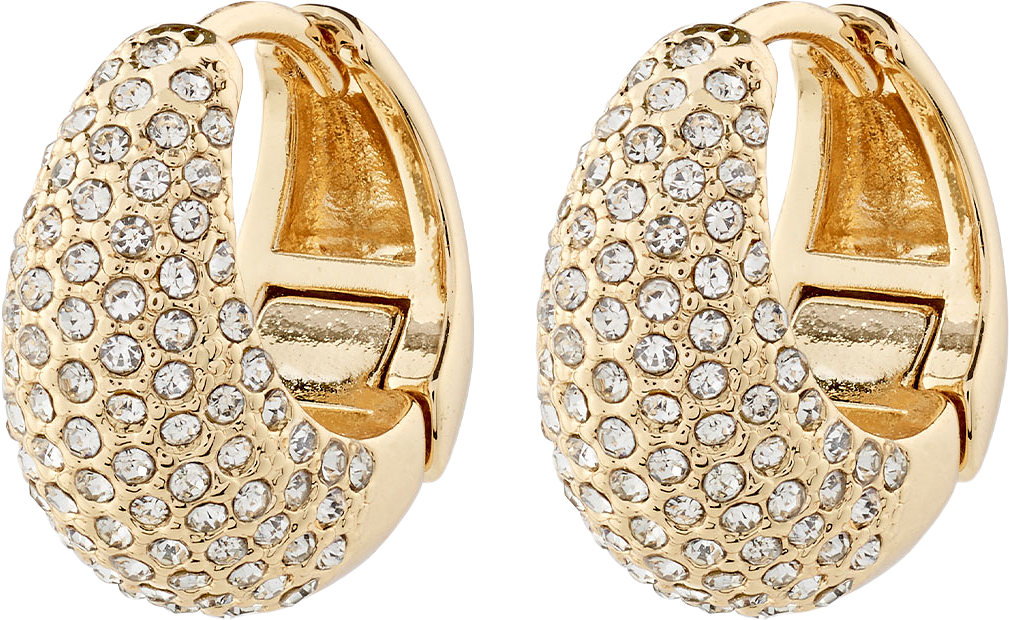 Focus Earrings, från Pilgrim, i färgen Gold Plated.