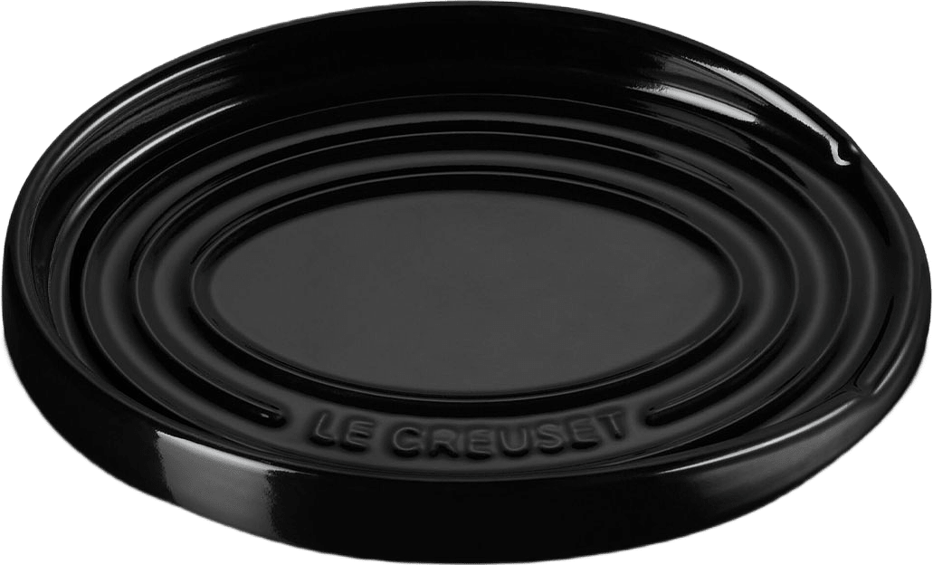 Oval grytskedhållare stengods Black, från Le Creuset, i färgen Black.