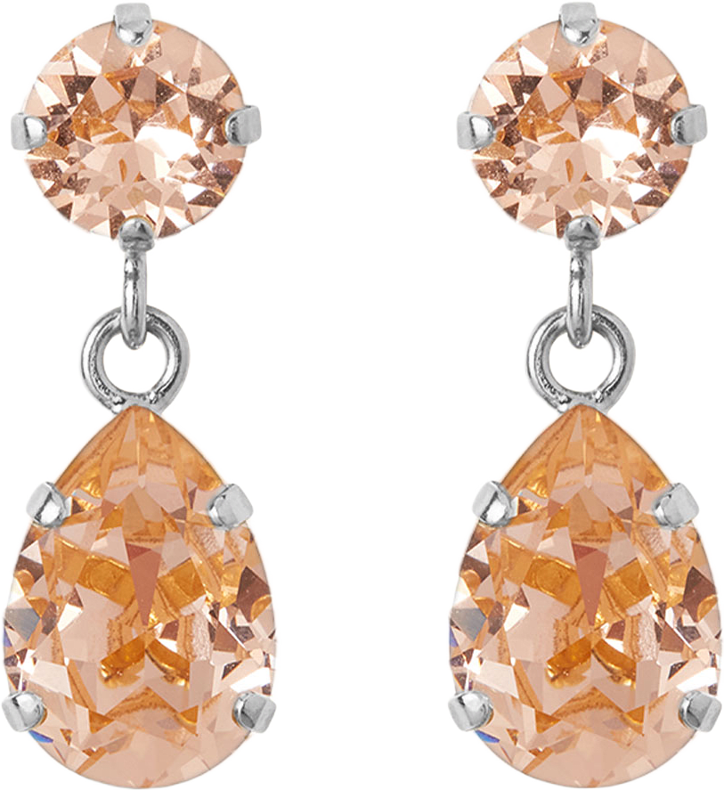 Mini Drop Earrings, från Caroline Svedbom, i färgen Rhodium.