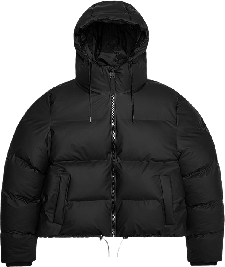 W Alta Puffer Jacket W3T3, från Rains, i färgen Black.