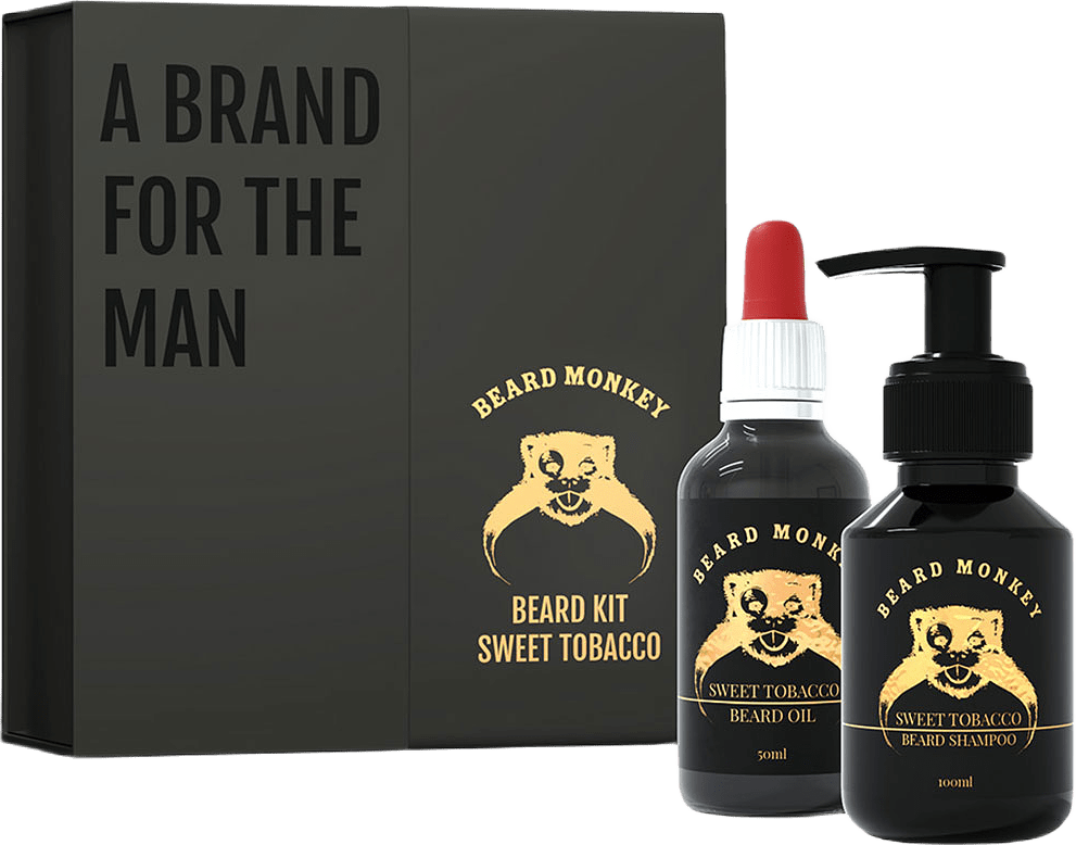 Gift Set Sweet Tobacco Beard Oil & shampoo, från Beard Monkey.