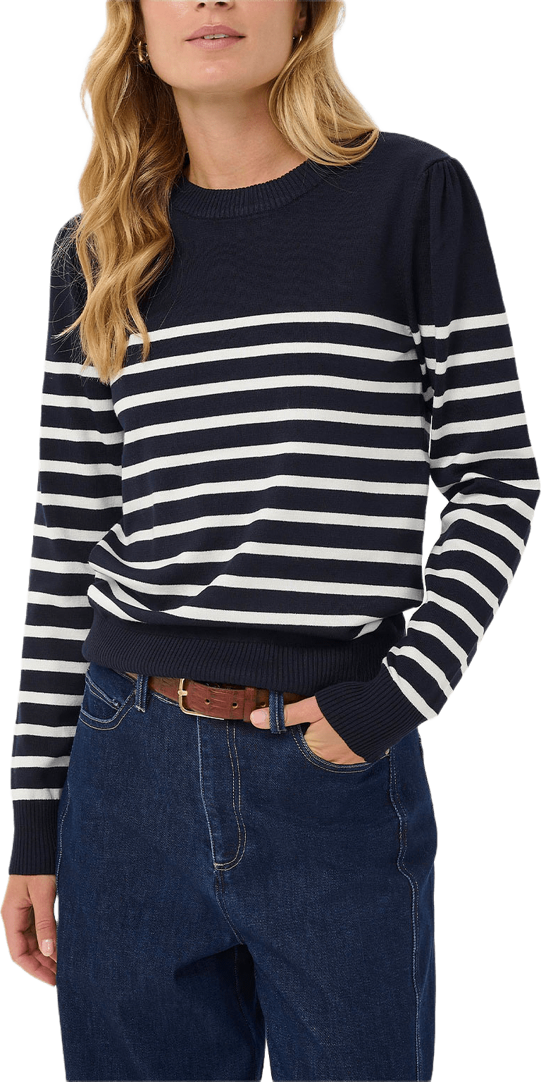 MilaSZ Striped Pullover, från Saint Tropez, i färgen Nightsky Ice Stripe.