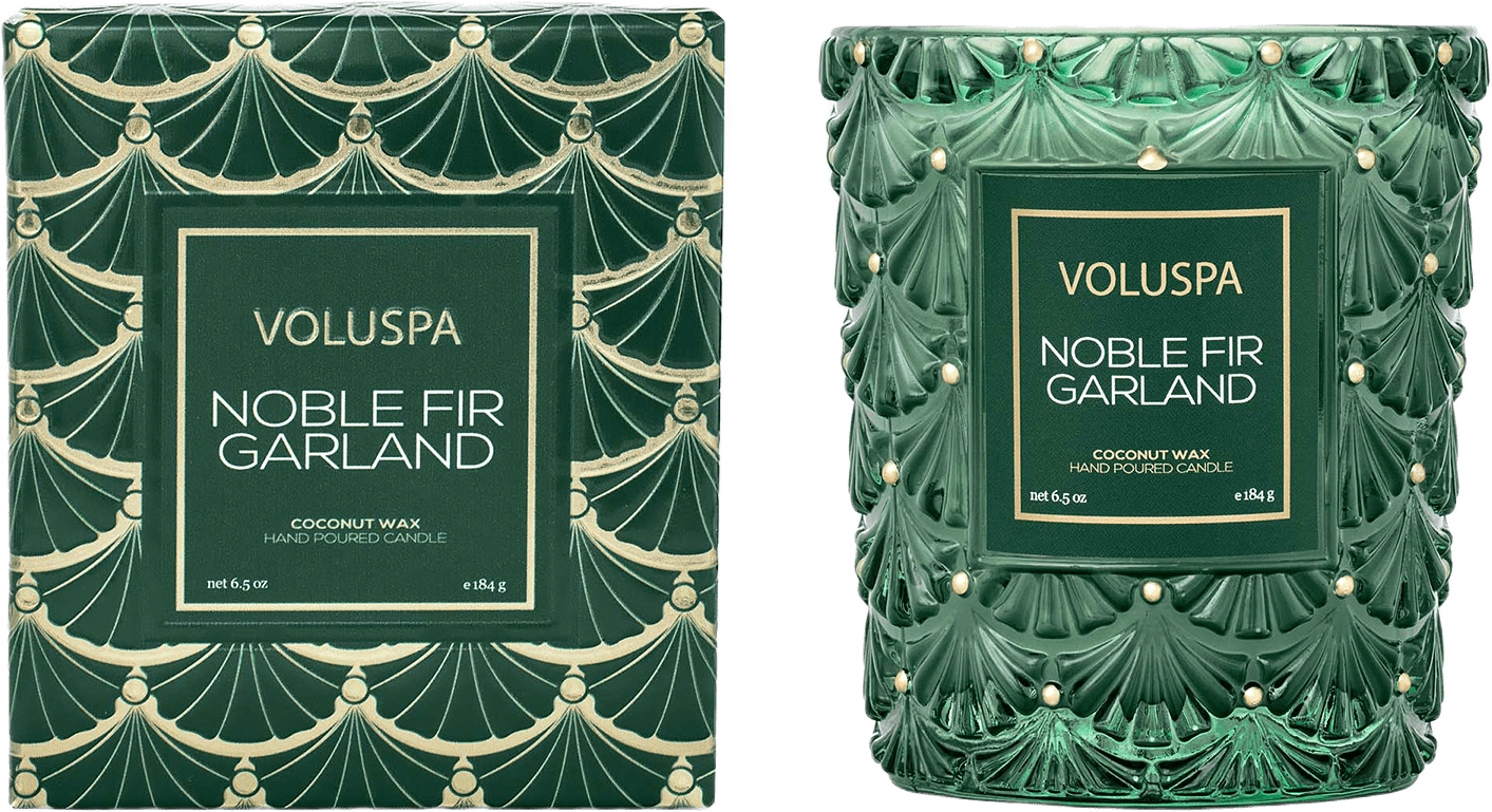 Classic Boxed Candle Noble Fir Garland, från Voluspa.