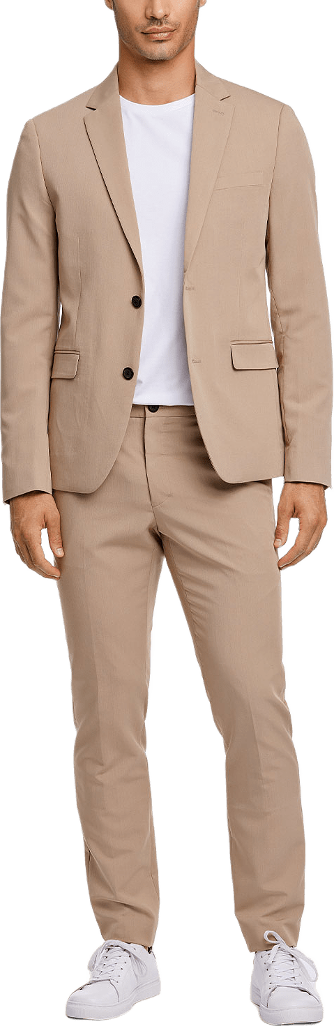 Fine Twill Stretch Suit, från Lindbergh, i färgen Sand.
