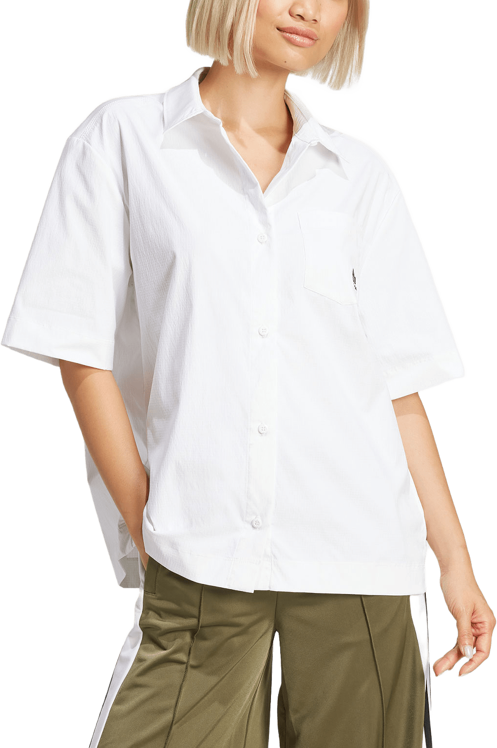 Essentials Ripstop Short Sleeve Shirt, från Adidas Originals, i färgen White.