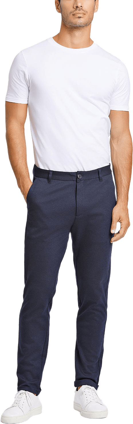 Superflex Knitted Cropped Pant, från Lindbergh, i färgen Navy Mix.