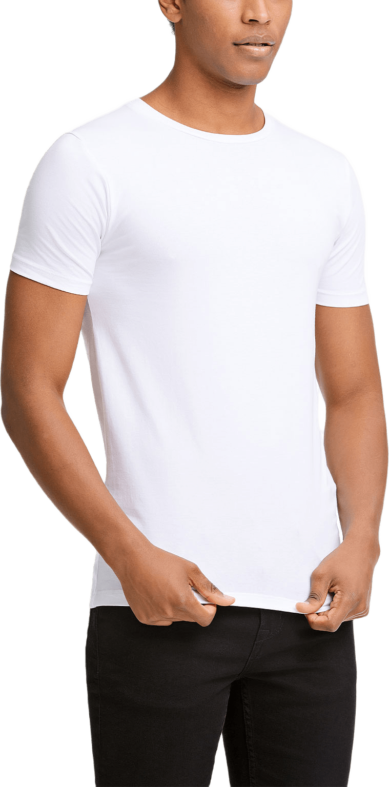 Mens Stretch Crew Neck Tee, från Lindbergh, i färgen White.