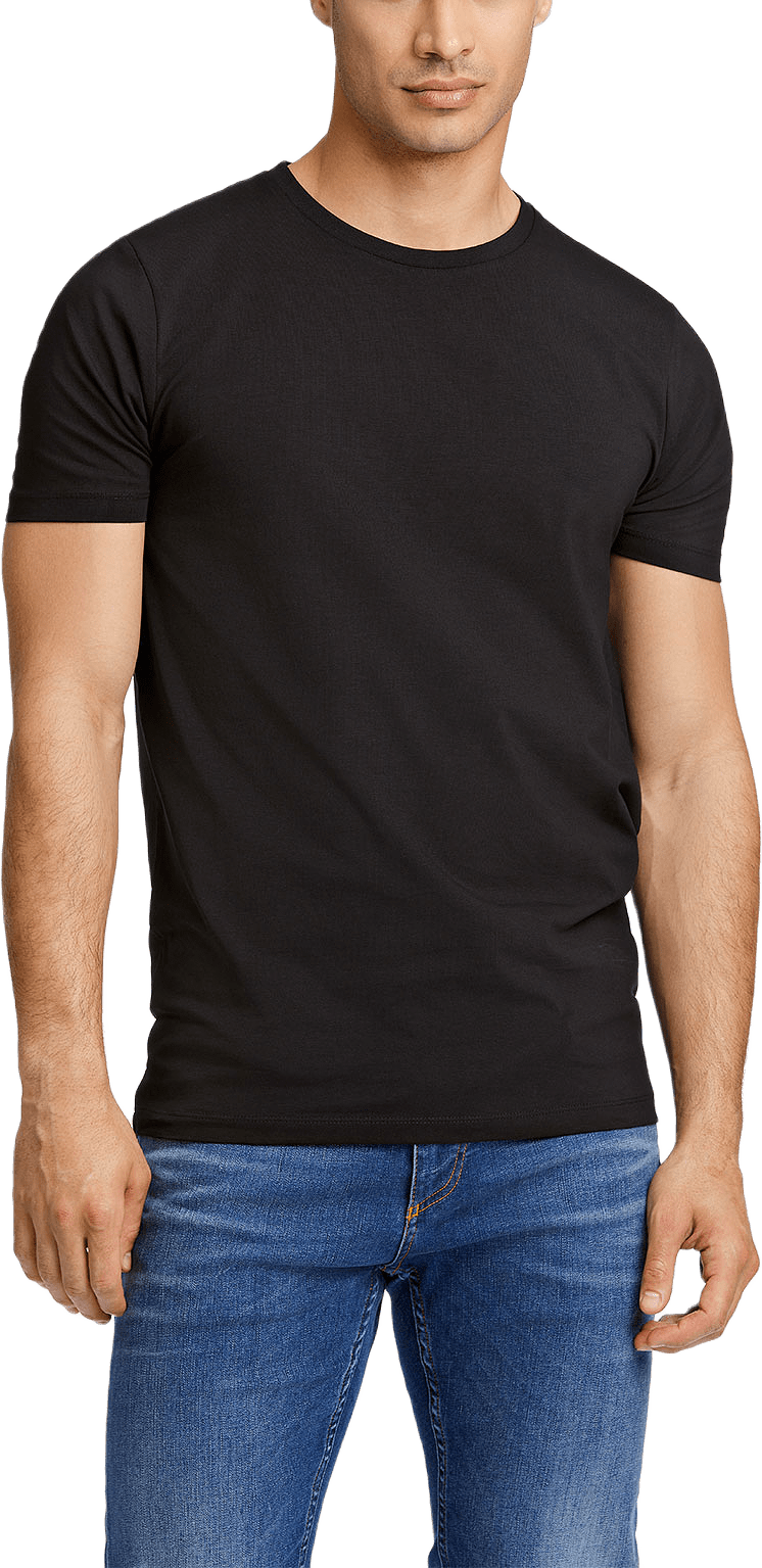 Mens Stretch Crew Neck Tee, från Lindbergh, i färgen Black.