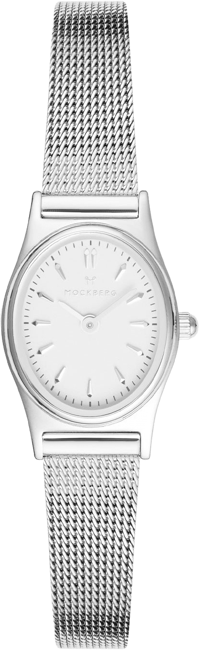 Retro Mesh Silver Watch, från Mockberg, i färgen Silver.