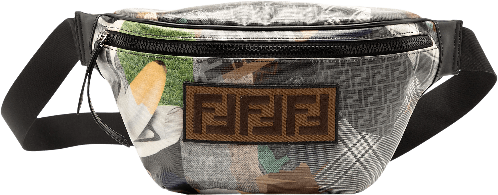 Fendi Hey Reilly Zucca Ff 1974 Coated Canvas Belt Bag, från Luxclusif, i färgen gray.