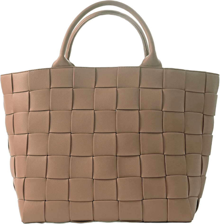 Braided Strap Shopper, från Ceannis, i färgen Camel.