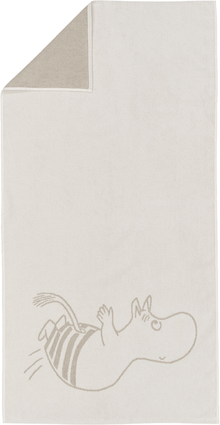 Mumin badhandduk 70x140 cm, från Moomin Arabia, i färgen Vit.