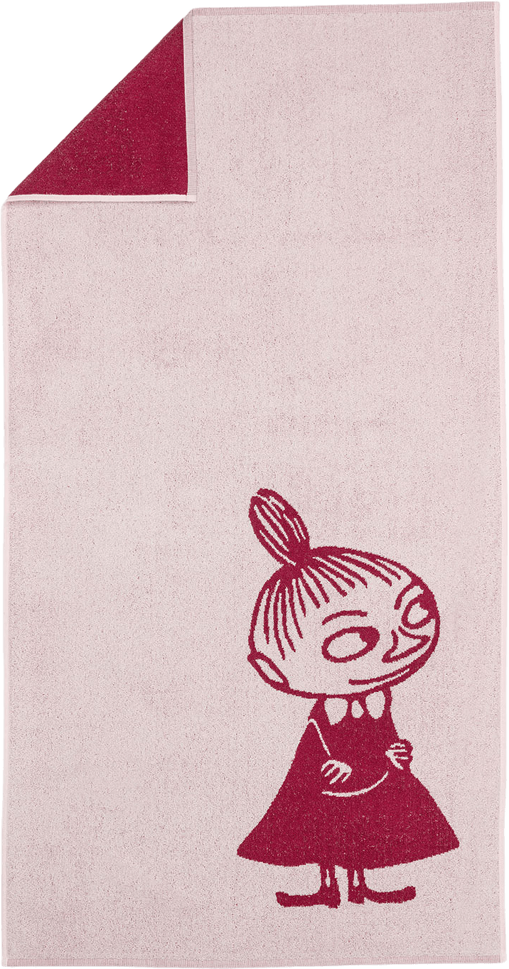 Mumin badhandduk 70x140 cm, från Moomin Arabia, i färgen Rosa.