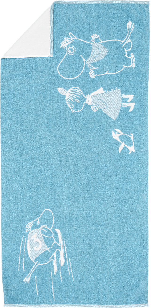 Moomin Arabia badhandduk 70x140 cm, från Arabia, i färgen Blå.