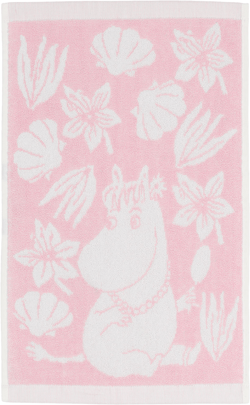 Mumin handduk 30x50 cm, från Arabia, i färgen Rosa.