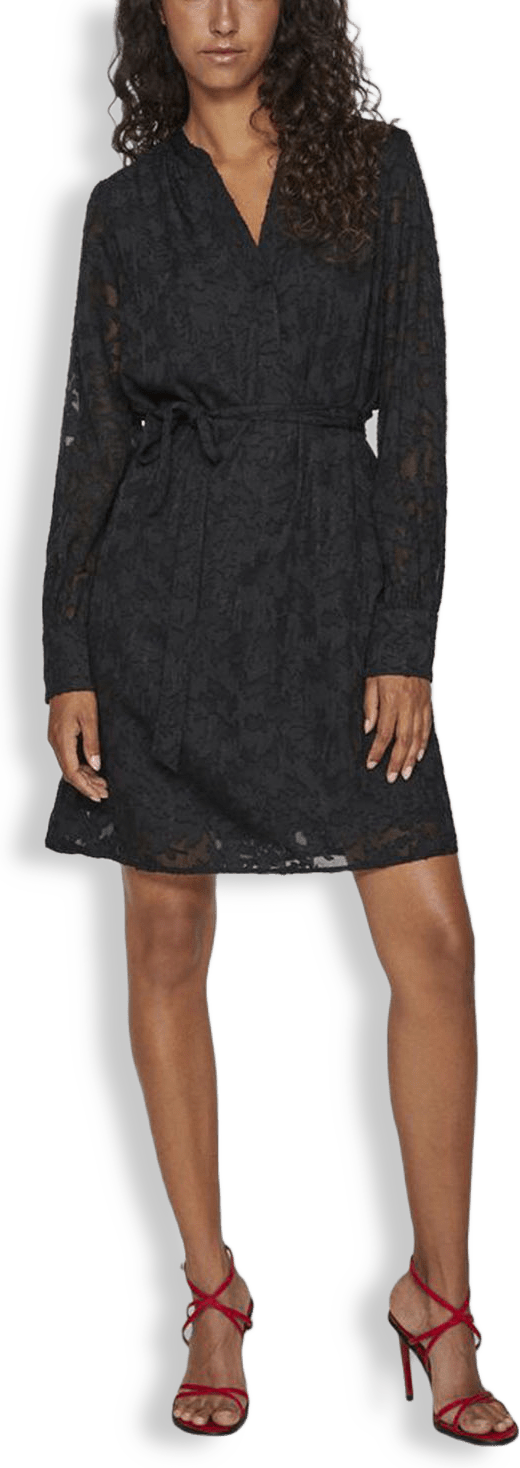 Viflema V-Neck L/S Short Dress