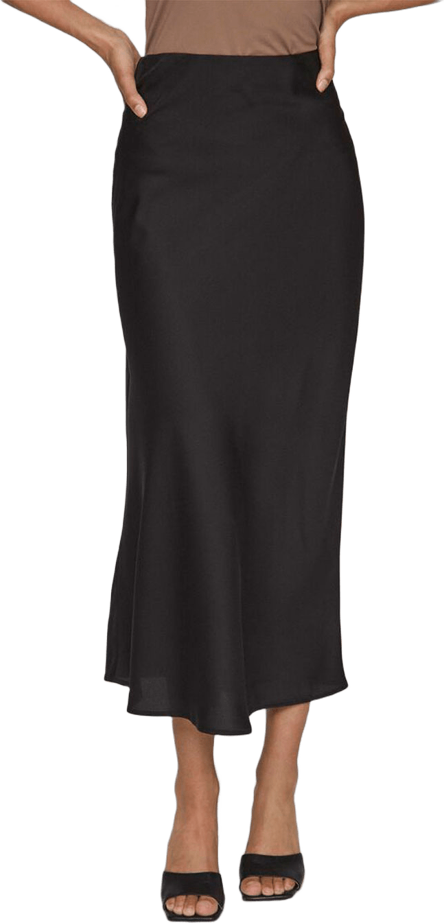 Viellette Hw Midi Skirt, från Vila, i färgen Black.