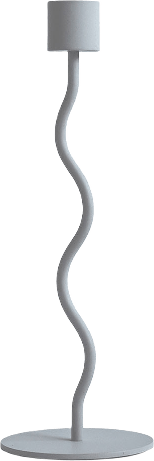 Curved Candleholder, från Cooee, i färgen Pale Blue.