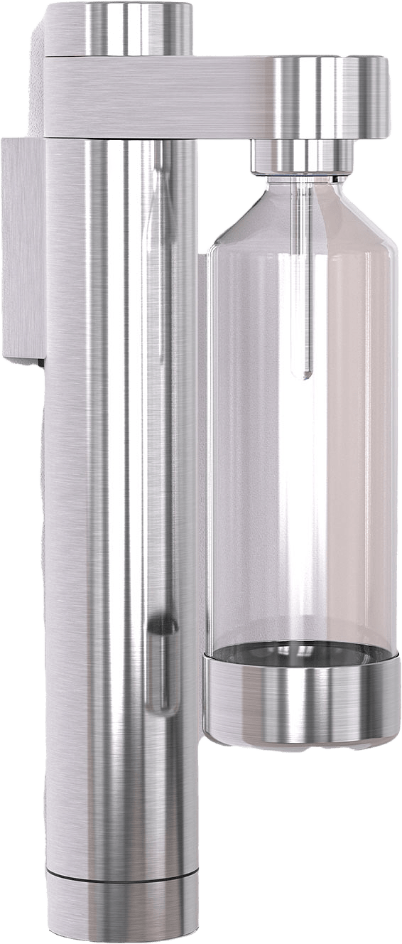 Brus kolsyremaskin -Vägghängd, från Stelton, i färgen Steel.