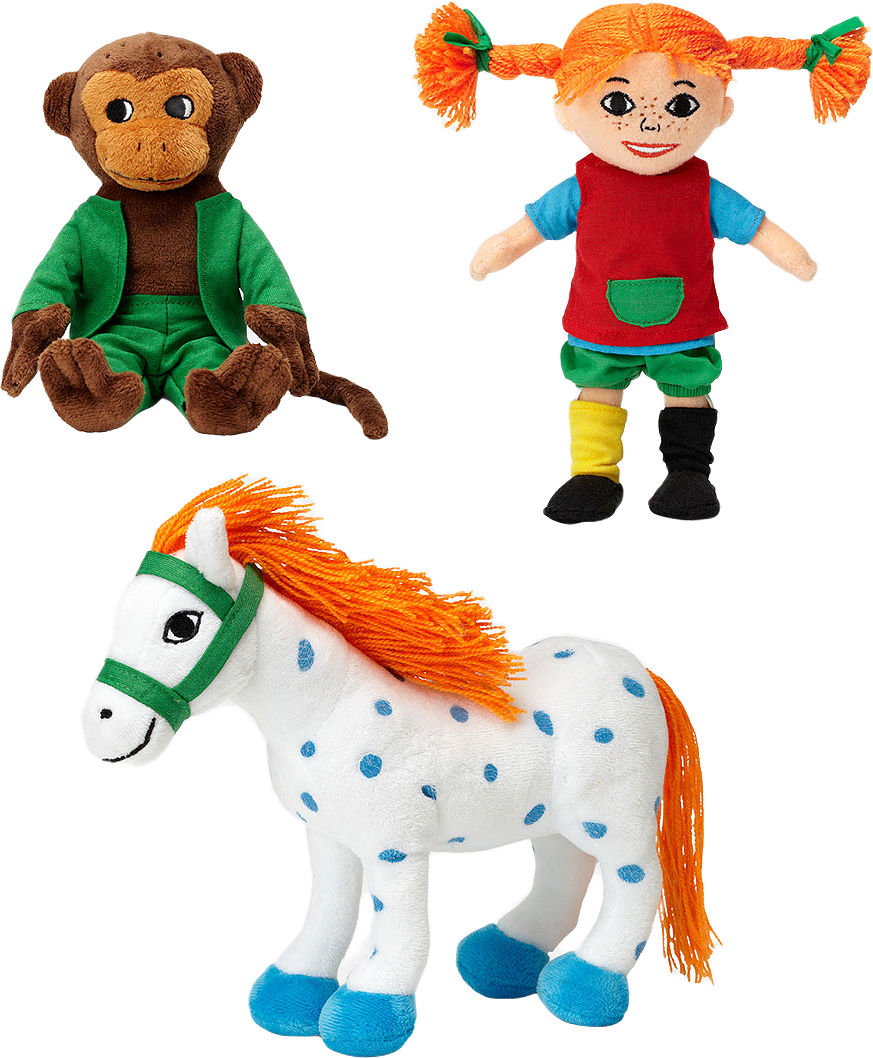 Jubileumsutgåva Docka Pippi, 3 delar, från PIPPI, i färgen Multicolor.