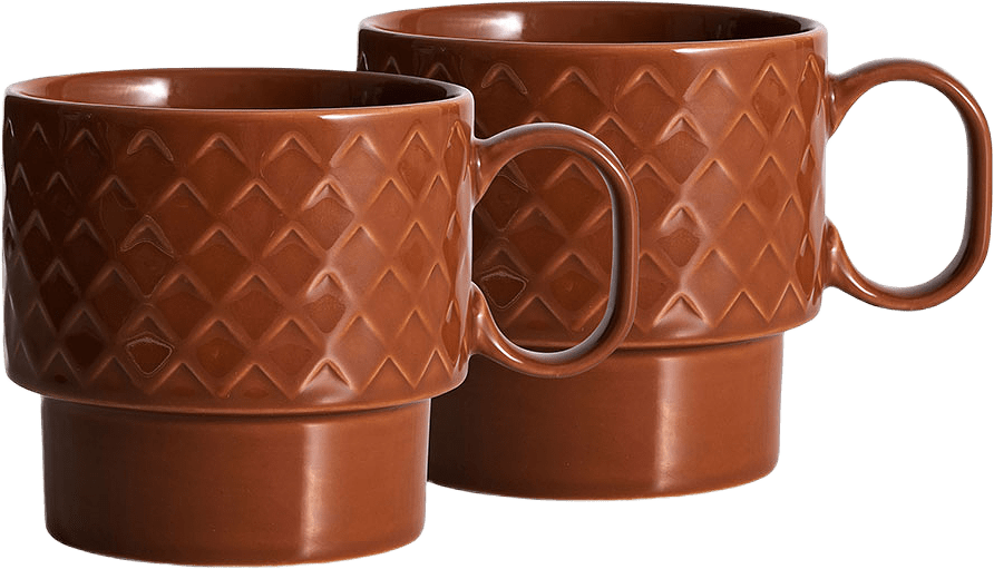 Coffee & More Temugg 2-Pack, från Sagaform, i färgen Terrakotta.
