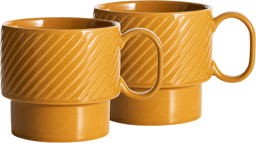 Coffee & More Temugg 2-Pack, från Sagaform, i färgen Gul.
