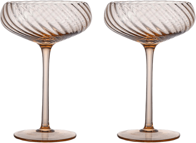 Champagnekupa Opacity 2-Pack, från Byon, i färgen Persika.