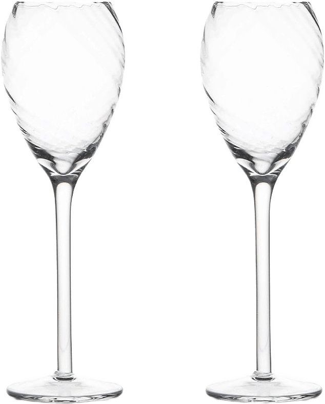 Champagneglas Opacity 2-Pack, från Byon, i färgen Klar.