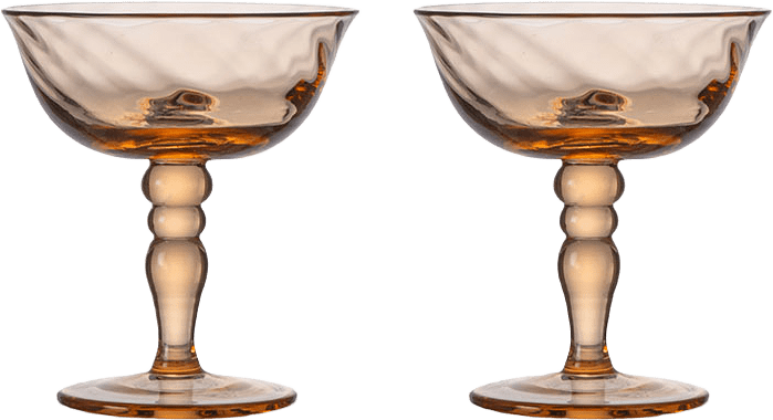 Italiensk Champagnekupa Opacity 2-Pack, från Byon, i färgen Persika.