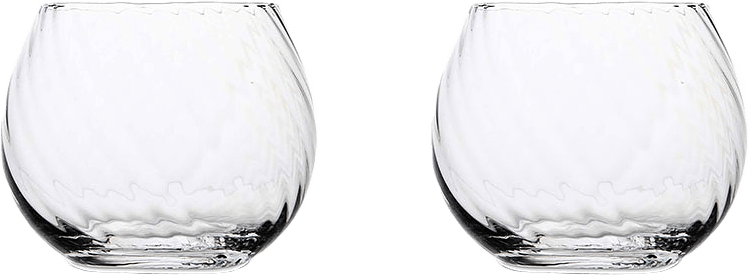 Vattenglas Opacity 2-Pack, från Byon, i färgen Klar.