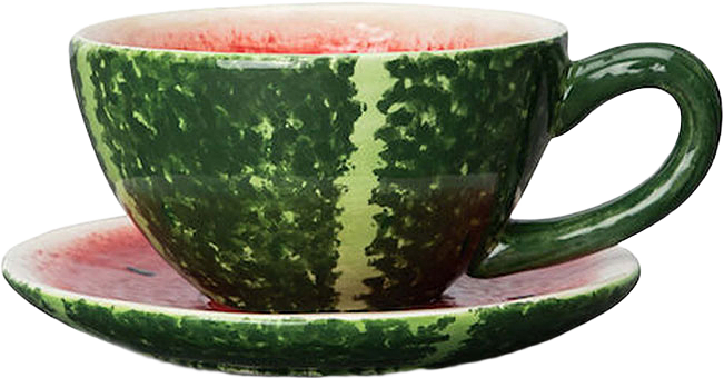 Kopp Med Fat Watermelon, från Byon, i färgen Grön/Röd.
