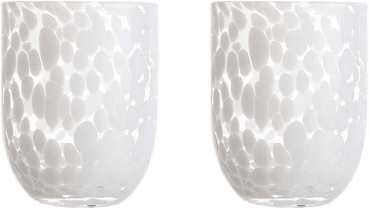 Glas Messy 2-Pack, från Byon, i färgen Vit.