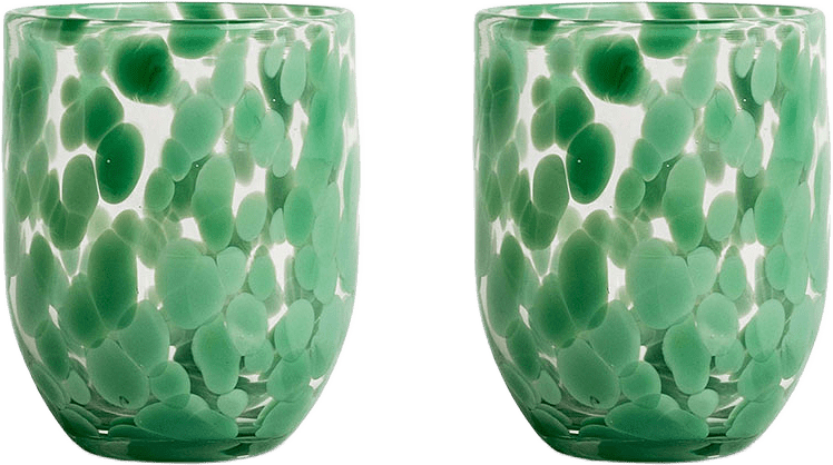 Glas Messy 2-Pack, från Byon, i färgen Grön.