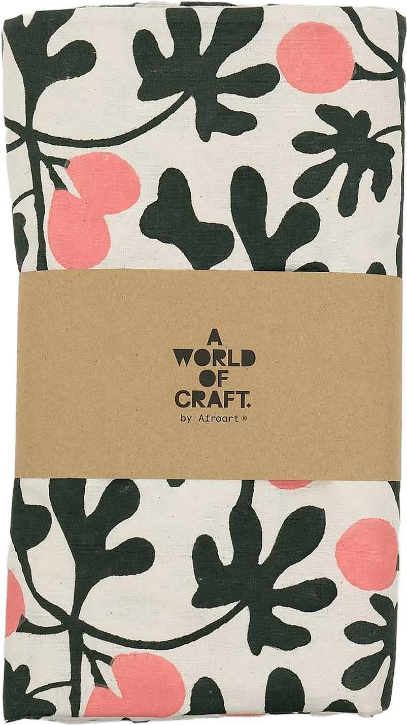 FIG Duk 140x260 cm, från A World of Craft, i färgen Grön/Rosa.