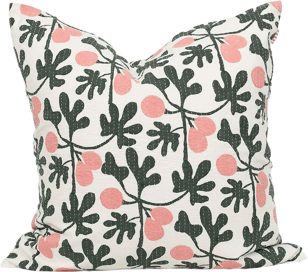 FIG Kuddfodral 50x50 cm, från A World of Craft, i färgen Grön/Rosa.