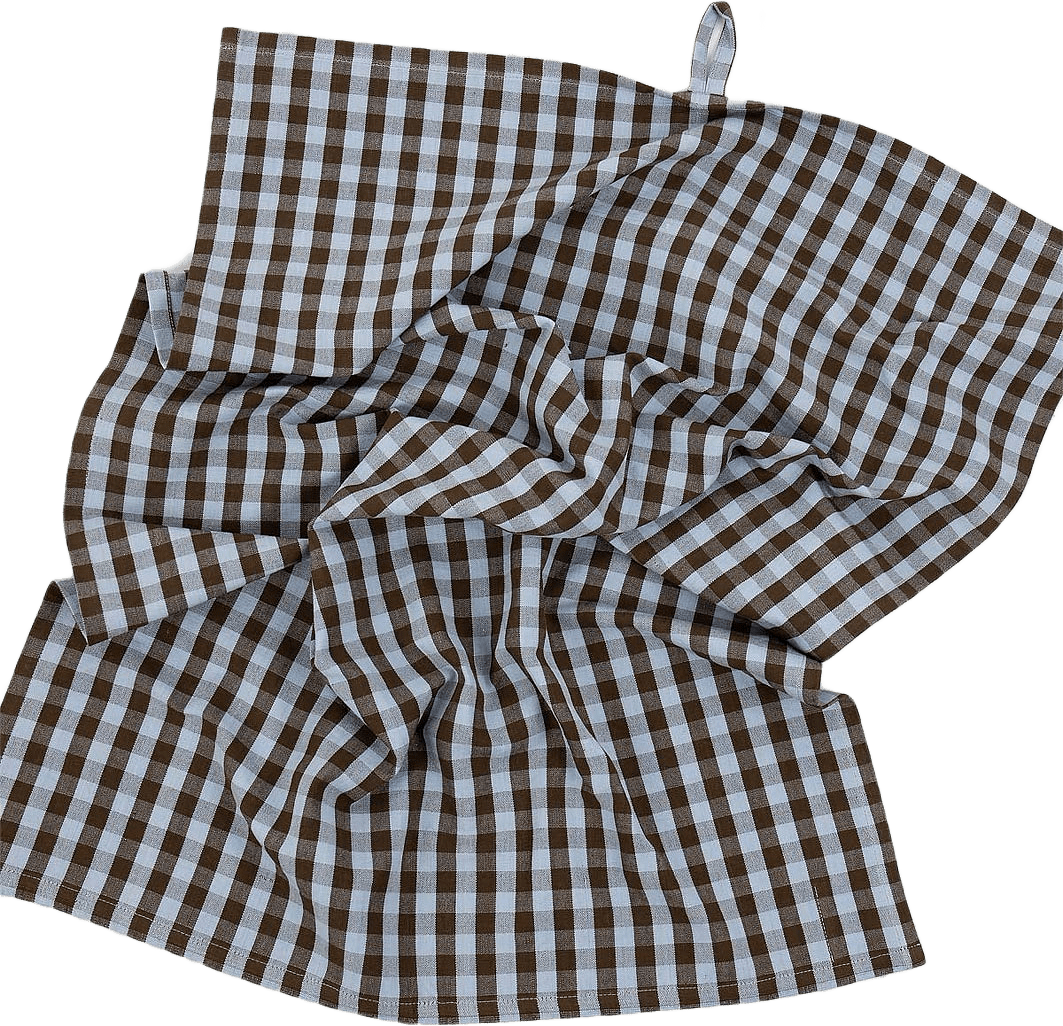 MARIA Handduk, från A World of Craft, i färgen Ljusblå/Brun.