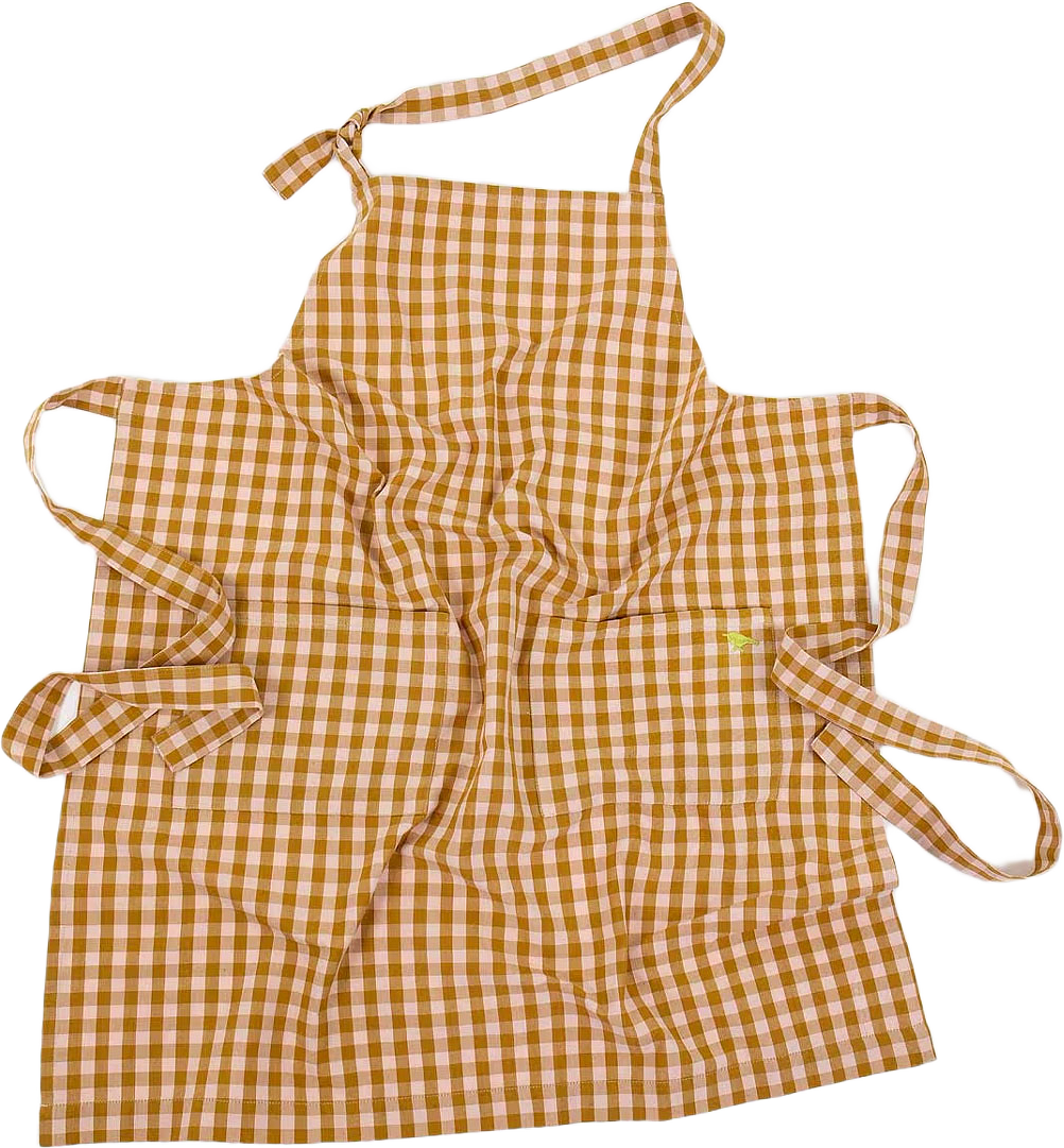 MARIA Förkläde, från A World of Craft, i färgen Rosa/Senap.