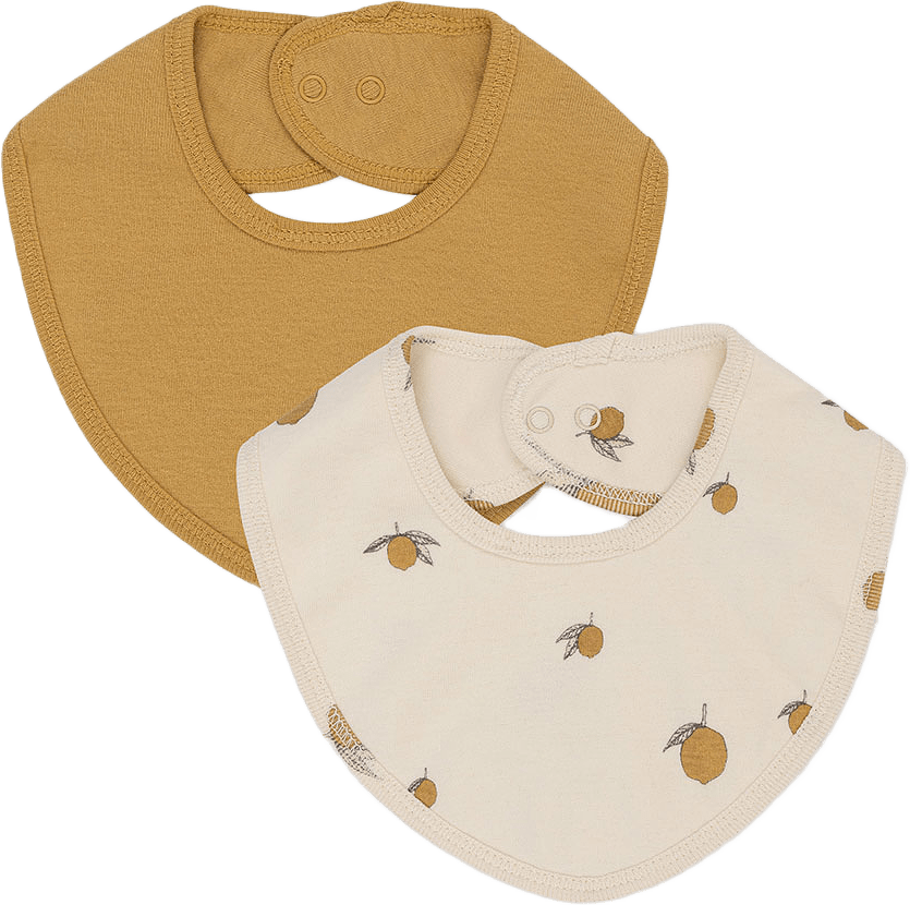 2 Pack Bibs, från Konges Sløjd, i färgen Lemon.