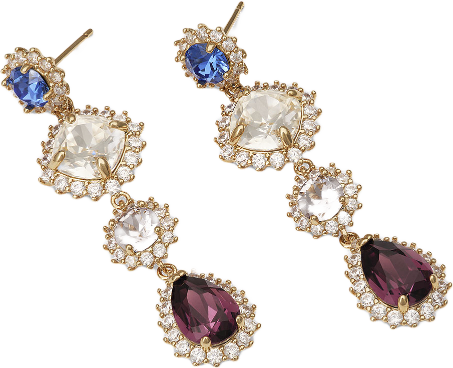 Celia Earrings, från Lily and Rose, i färgen Sapphire/Gold.